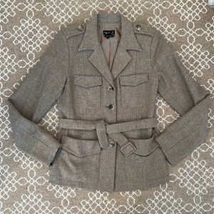 Wool tweed Agnes B. belted jacket size 38